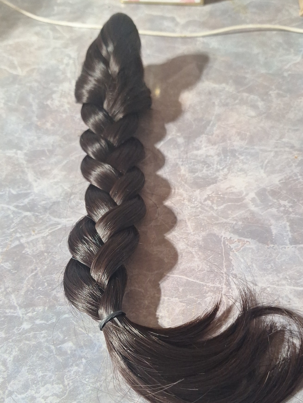 Source Unknown Natural Black Braided Hair Extension